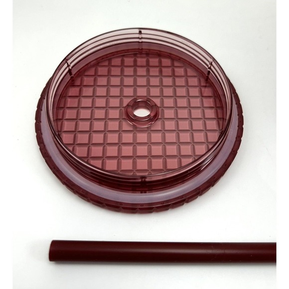 Starbucks Venti Dusty Rose Pink‎ Shimmer Grid Tumbler 24oz Cold Cup 2022 Berry - Picture 9 of 10